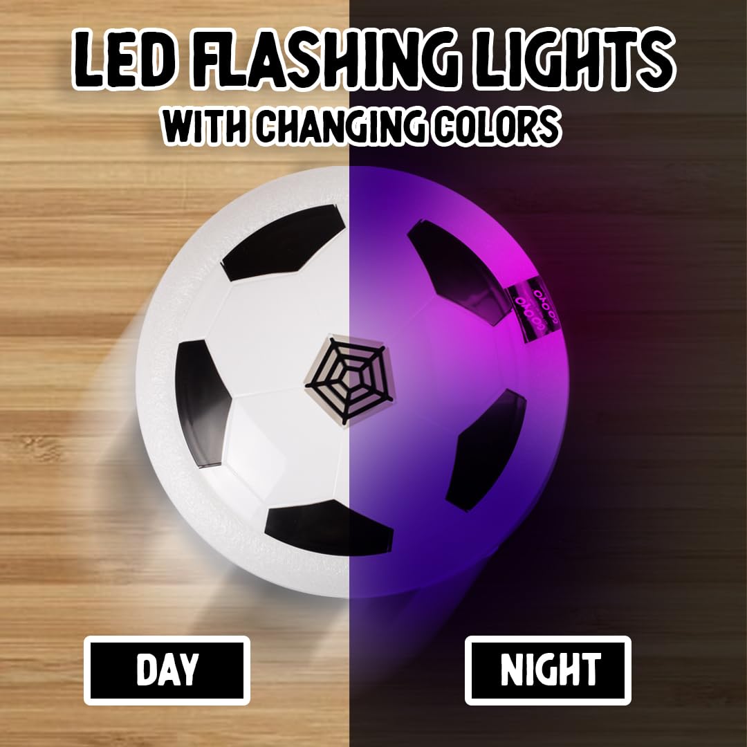 Magic Air Soccer Ball for Toddlers with Flashing Colored LED Lights